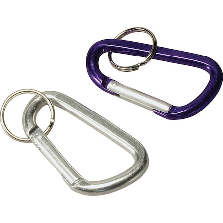 Baumgartens 3" Carabiner Key Ring, Assorted, Aluminum, Key Ring BAU41020